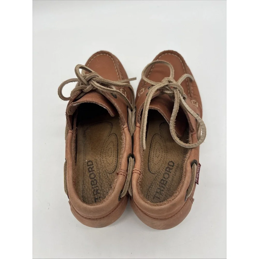 Tribord‎ Women's Brown Leather Boat Shoes Size 6.5 Made In Portugal